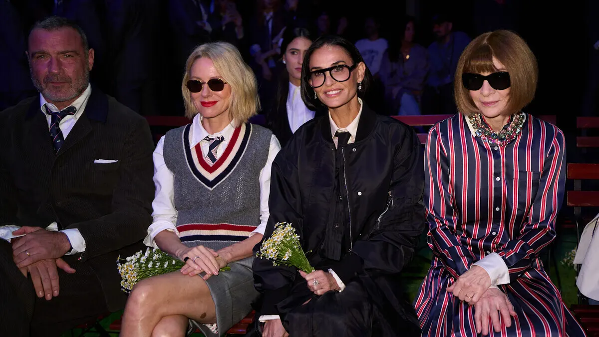 Демі Мур, Наомі Воттс і Лієв Шрайбер на показі Thom Browne у Нью-Йорку