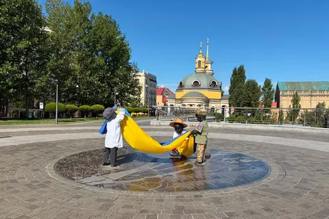 Малюки-засновники Києва зустрічають День Незалежності у вишиванках